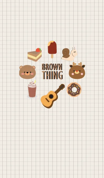 Simple Brown Thing Theme (jp)の着せ替えメイン画像