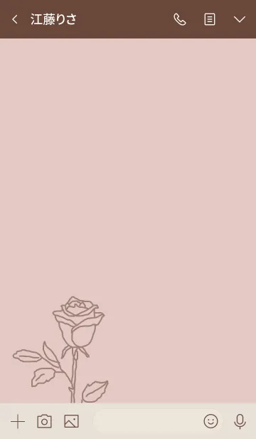 [LINE着せ替え] #flower* rose (pink beige)の画像3