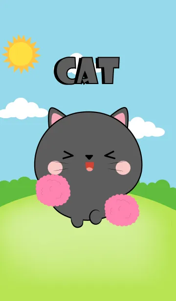 [LINE着せ替え] Mini Black Cat Theme (jp)の画像1