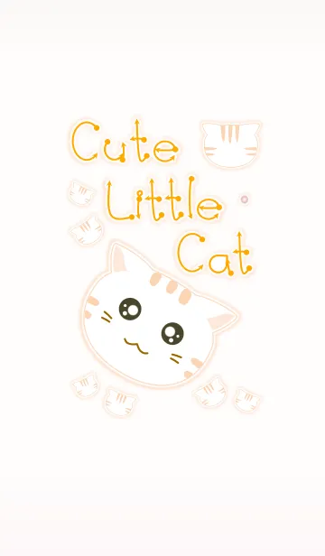 [LINE着せ替え] Cute Little Cat！ (Beige V.1)の画像1