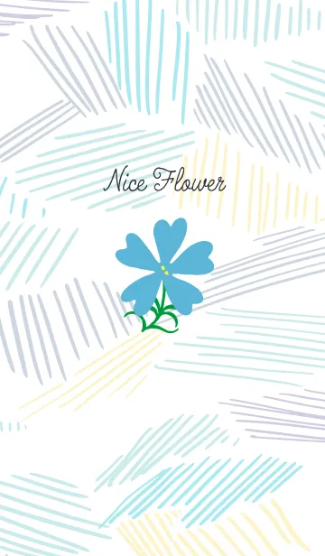 [LINE着せ替え] Nice Flower // Skyblueの画像1
