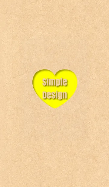[LINE着せ替え] Craft Simple Design Heart Yellow ver.の画像1