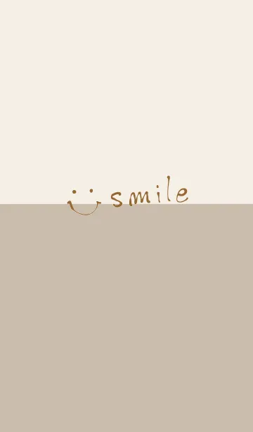 [LINE着せ替え] シンプルスマイル ベージュとブラウン2の画像1