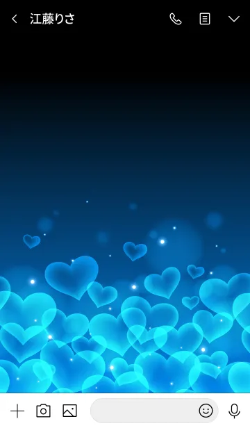 [LINE着せ替え] PLANET BLUE HEART.の画像3