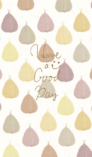 [LINE着せ替え] 茶色系葉っぱスマイル24の画像1