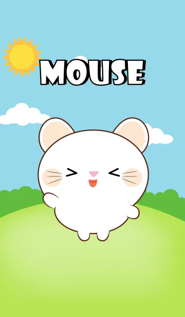 [LINE着せ替え] Mini White Mouse Theme (jp)の画像1