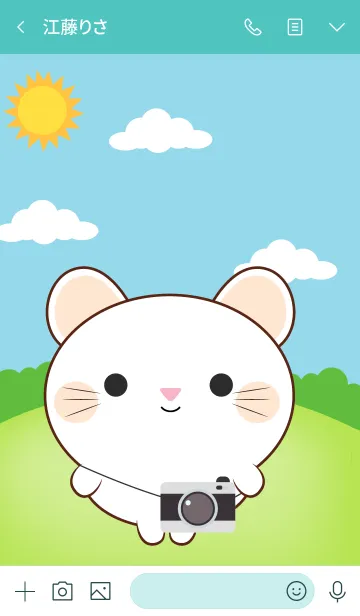 [LINE着せ替え] Mini White Mouse Theme (jp)の画像3