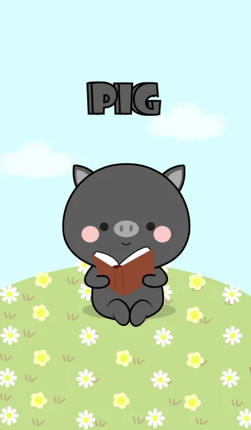 [LINE着せ替え] Love Pretty Black Pig (jp)の画像1