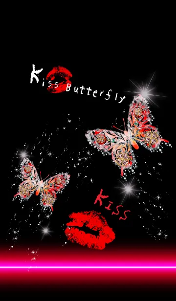 [LINE着せ替え] Kiss Butterfly2の画像1