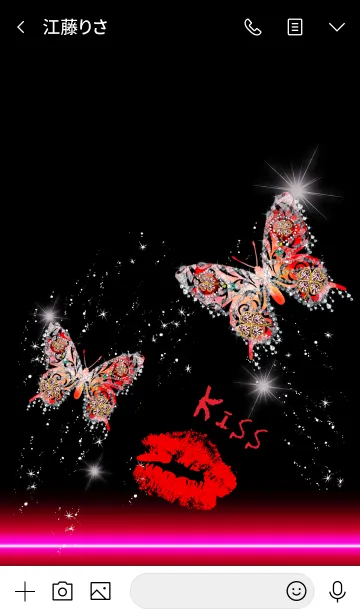 [LINE着せ替え] Kiss Butterfly2の画像3
