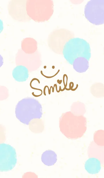 [LINE着せ替え] スマイル-大人水彩水玉c11-の画像1