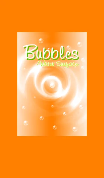 [LINE着せ替え] Bubbles-Water Surface-Orangeの画像1