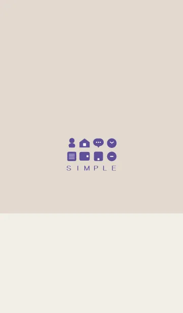 [LINE着せ替え] シンプル（beige purple)V.487の画像1