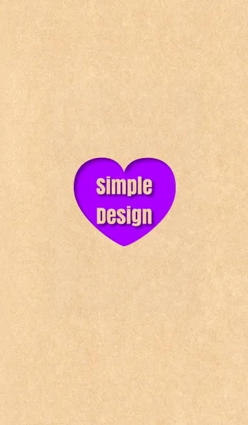 [LINE着せ替え] Craft Simple Design Heart Purple ver.の画像1