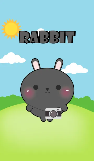 [LINE着せ替え] Mini Black Rabbit Theme (jp)の画像1