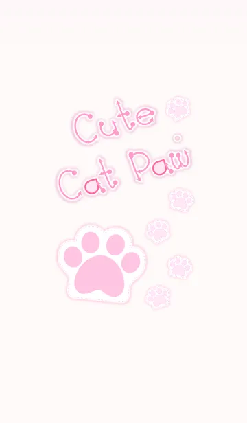 [LINE着せ替え] Cute Cat Paw 2！ (Pink Ver.5)の画像1