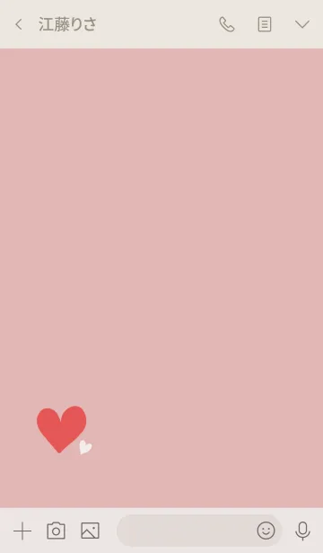 [LINE着せ替え] 使いやすいシンプルハート・くすみピンクの画像3