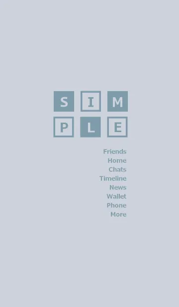 [LINE着せ替え] SIMPLE BOX =blue beige=の画像1