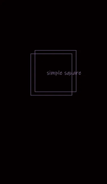 [LINE着せ替え] simple square =black purple=**の画像1