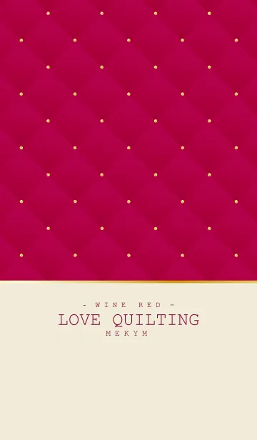 [LINE着せ替え] LOVE QUILTING WINE RED 23の画像1