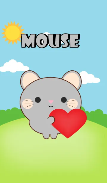 [LINE着せ替え] Mini Gray Mouse Theme (jp)の画像1