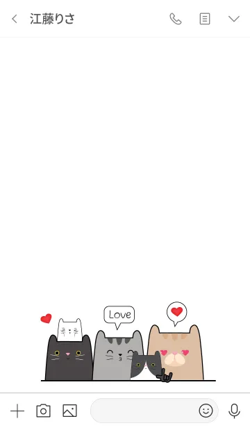 [LINE着せ替え] LOVE LOVE CAT THEME (jp)の画像3