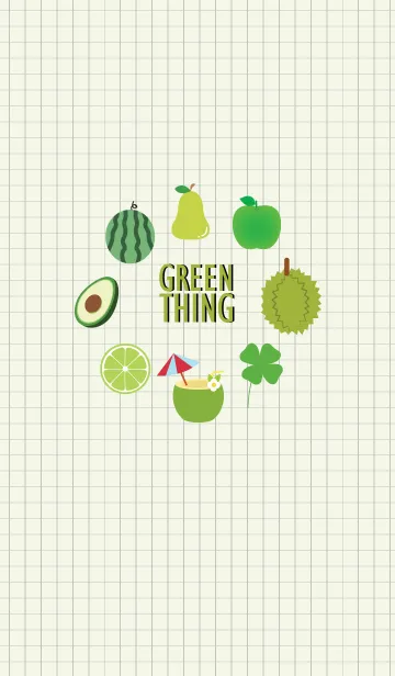 [LINE着せ替え] Simple Green Thing Theme (jp)の画像1