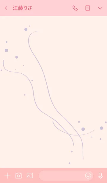 [LINE着せ替え] ドット線ミニマリスト-ピンク色の画像3