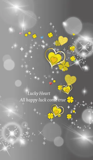 [LINE着せ替え] グレー : 全運気上昇！華やかなハートの画像1