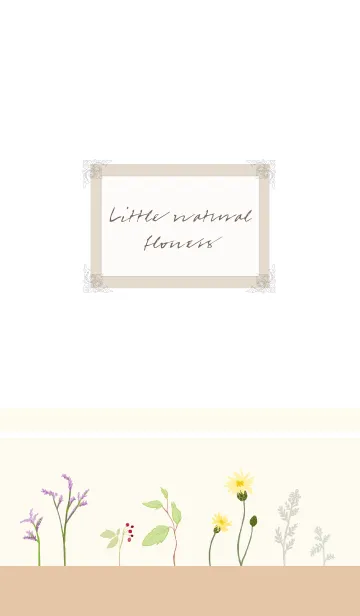[LINE着せ替え] Little natural flowers -シンプルwhite-の画像1