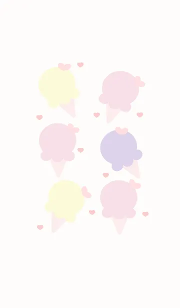 [LINE着せ替え] Cute ice-cream theme 21の画像1