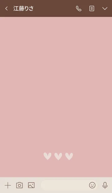 [LINE着せ替え] シンプルなハートデザイン・くすみピンク3の画像3
