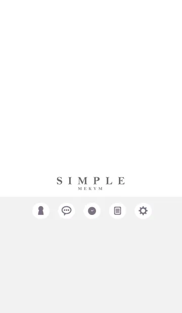[LINE着せ替え] SIMPLE ICON WHITE 5 -MEKYM-の画像1