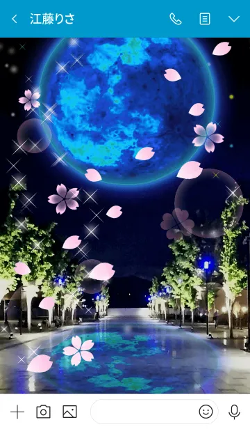 [LINE着せ替え] Full moon power.18(ブルームーン3)さくらの画像3