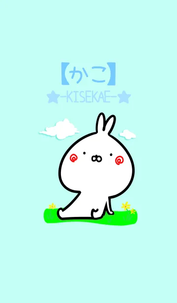 [LINE着せ替え] 【かこ】ゆるかわウサギ・はるの画像1