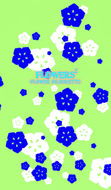[LINE着せ替え] FLOWERS2-Flower silhouette-Mint Greenの画像1