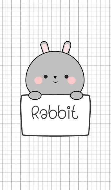 [LINE着せ替え] Love Gray Rabbit Theme Ver.2 (jp)の画像1