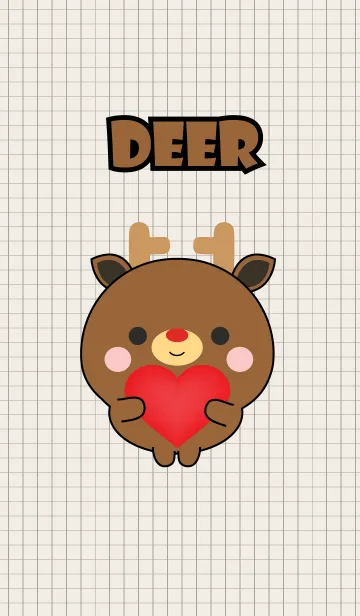 [LINE着せ替え] Mini Cute Deer Theme (jp)の画像1