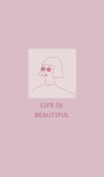 [LINE着せ替え] LIFE IS BEAUTIFUL =purple beige=の画像1