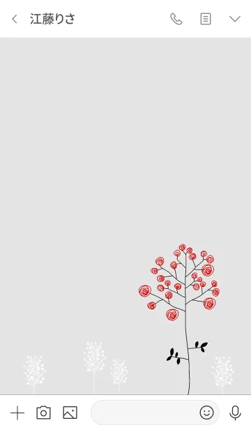 [LINE着せ替え] 北欧・シンプルな赤い実の木の画像3
