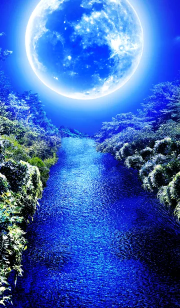 [LINE着せ替え] 青い月の森の画像1