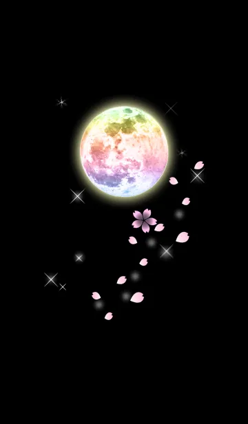 [LINE着せ替え] Full moon power.20(レインボームーン2)桜の画像1