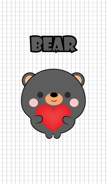 [LINE着せ替え] Mini Cute Black Bear Theme (jp)の画像1