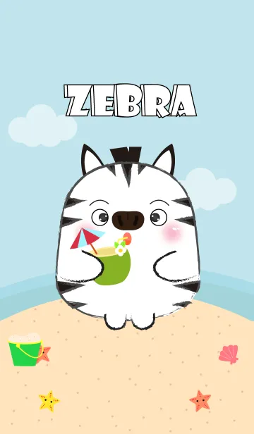 [LINE着せ替え] Summer Fat Zebra theme (jp)の画像1