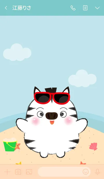 [LINE着せ替え] Summer Fat Zebra theme (jp)の画像3