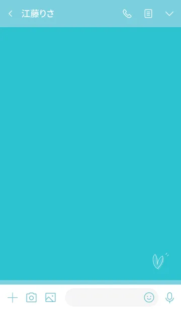 [LINE着せ替え] やさしい シンプル turquoise blueの画像3