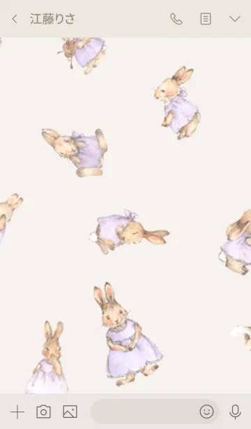 [LINE着せ替え] Lilac bunnyの画像3
