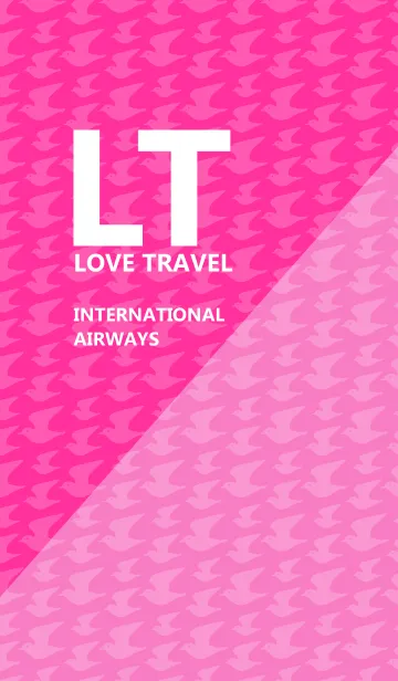 [LINE着せ替え] LOVE TRAVEL AIRWAYS - Pinkの画像1