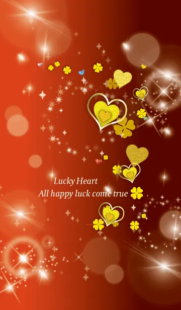 [LINE着せ替え] 赤 : 全運気上昇！華やかなハートの画像1