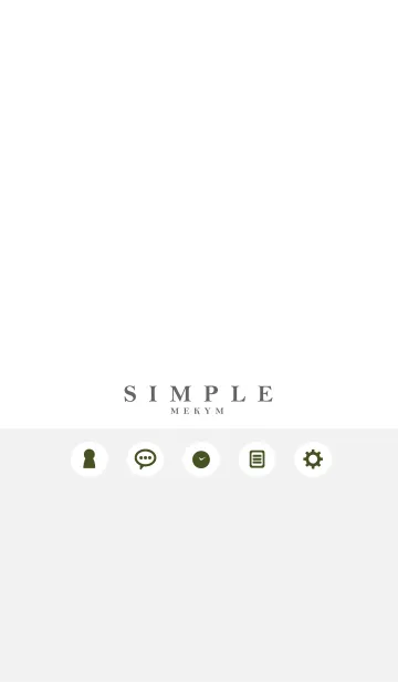 [LINE着せ替え] SIMPLE ICON WHITE 6 -MEKYM-の画像1
